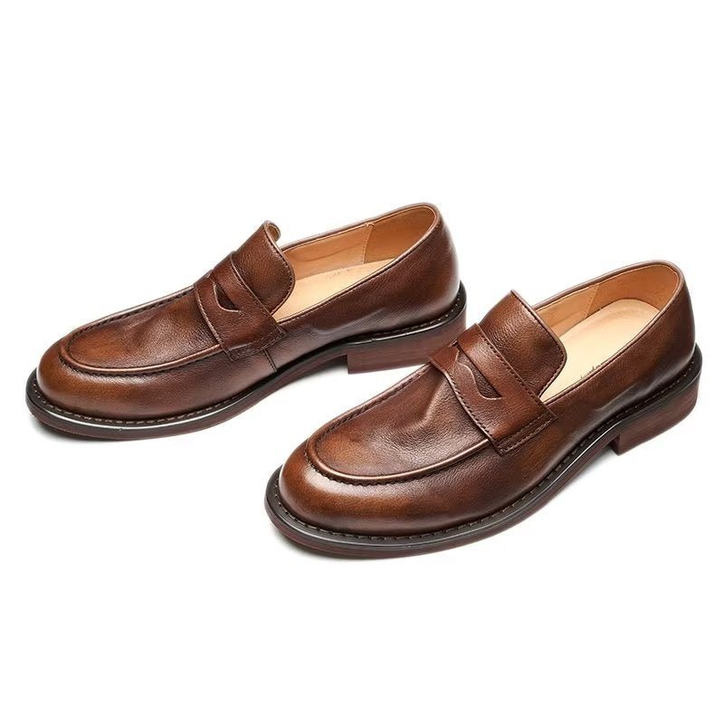 Herre Loafers Modish Slip On Penny - Kaffe