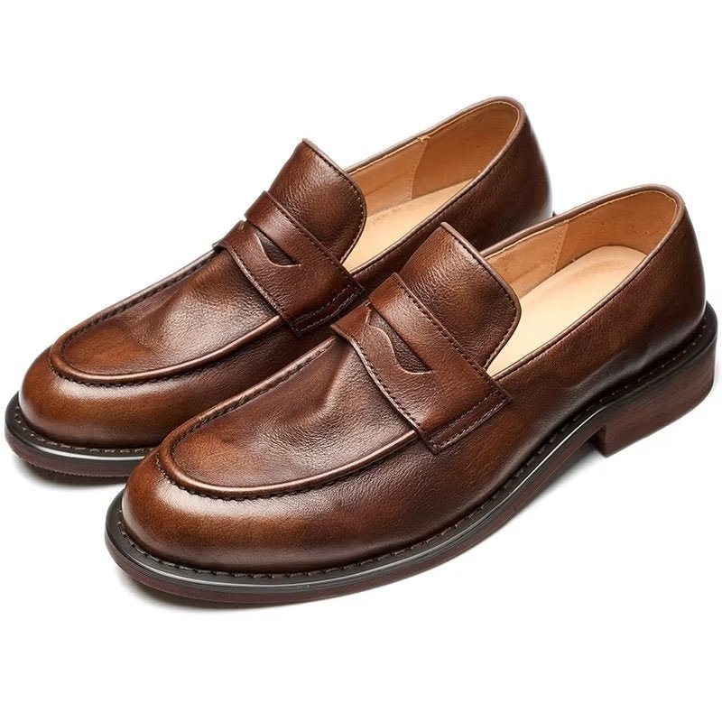 Herre Loafers Modish Slip On Penny - Kaffe