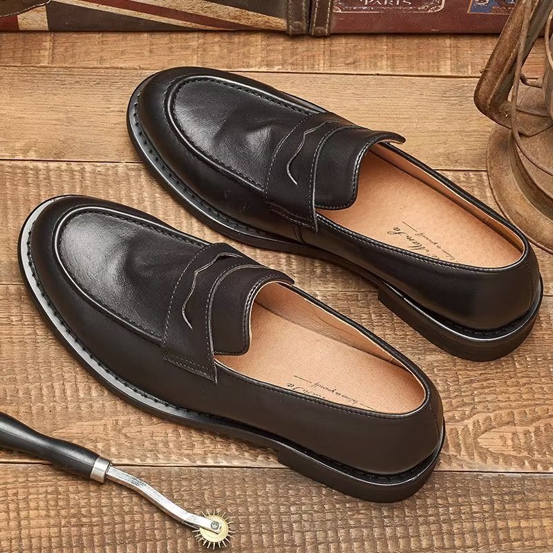 Herre Loafers Modish Slip On Penny - Sort