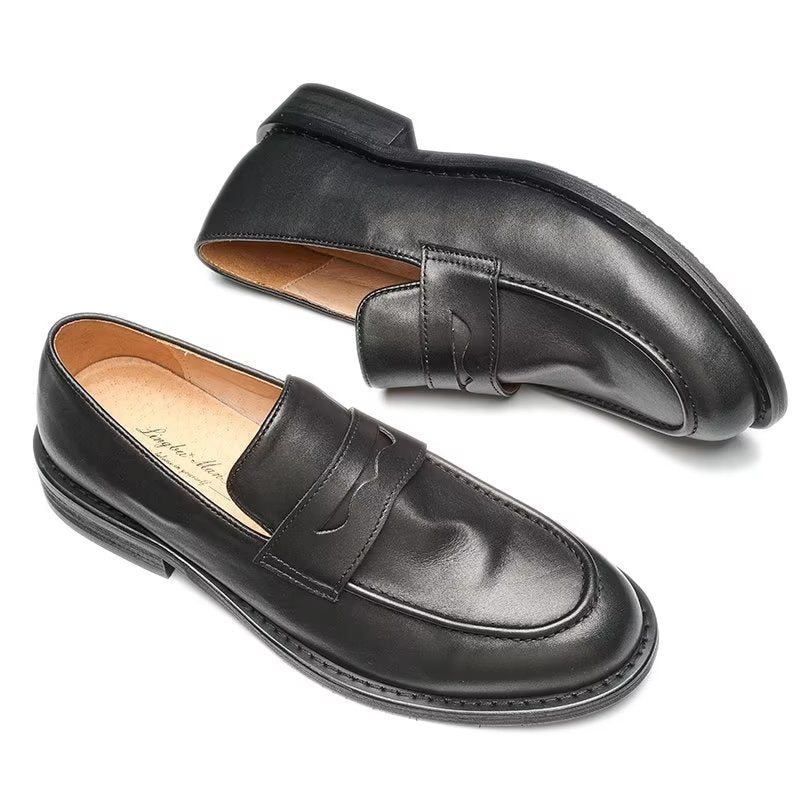 Herre Loafers Modish Slip On Penny - Sort