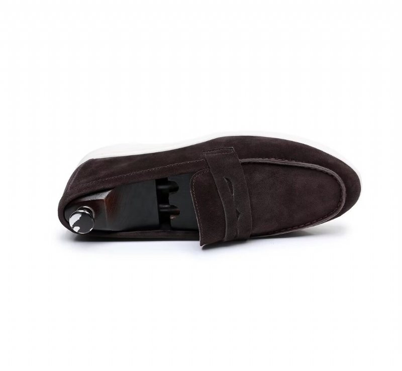 Herre Loafers Premium Skinn - Kaffe