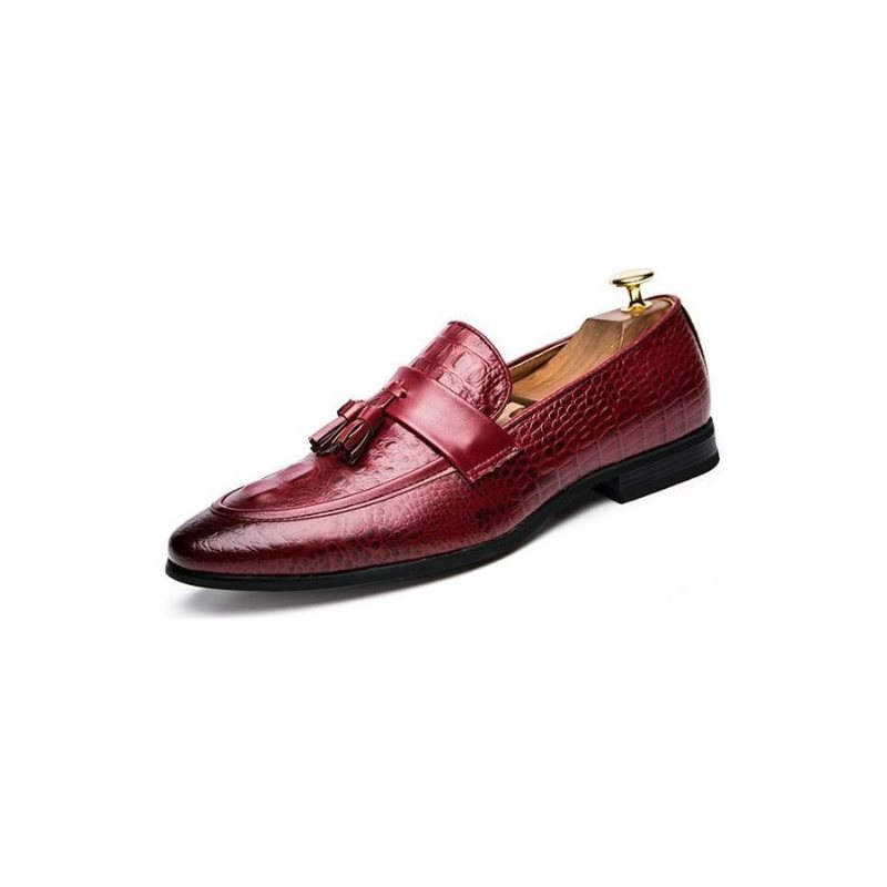 Herre Loafers Slip-on Dress Sko - Rød