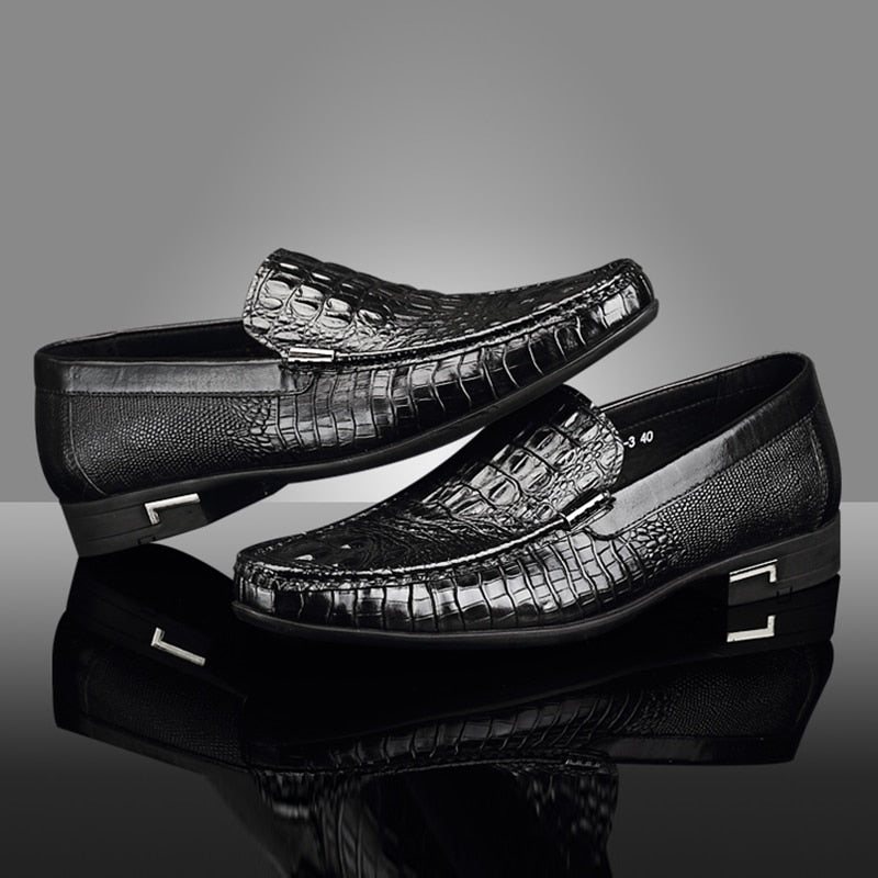 Herre Loafers Vanntette Slip-on Loafer Sko - Svart