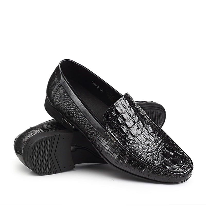 Herre Loafers Vanntette Slip-on Loafer Sko - Svart