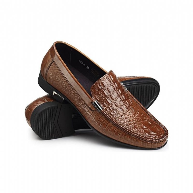 Herre Loafers Vanntette Slip-on Loafer Sko - Kaffe