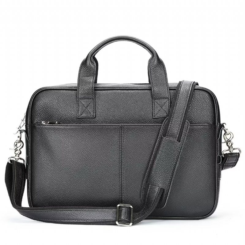 Herre Skuldervesker Distinguished Gentleman Leather Bag - Svart1