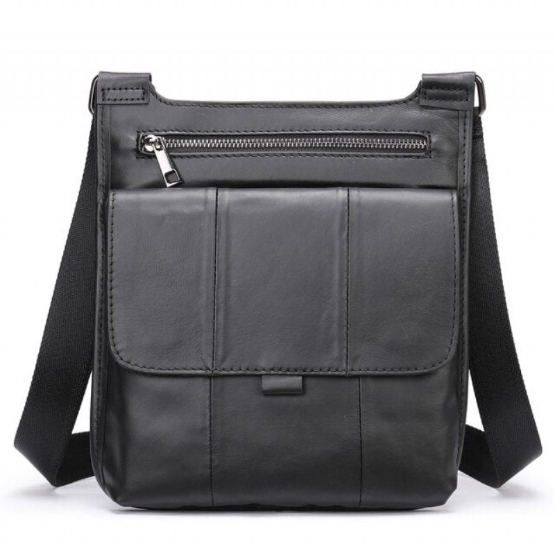 Herre Skuldervesker Glidelås Flap Crossbody Messenger-veske