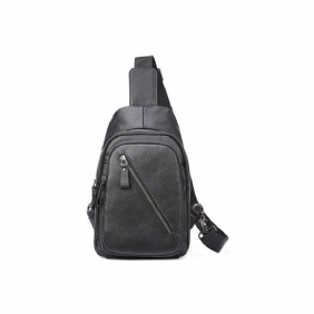 Herre Skuldervesker Luxury Saddle Zip Lær Crossbody Bag