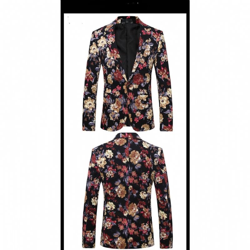 Herredresser Floral Chic Single Breasted Jakkebuksedresser - Eksotisk