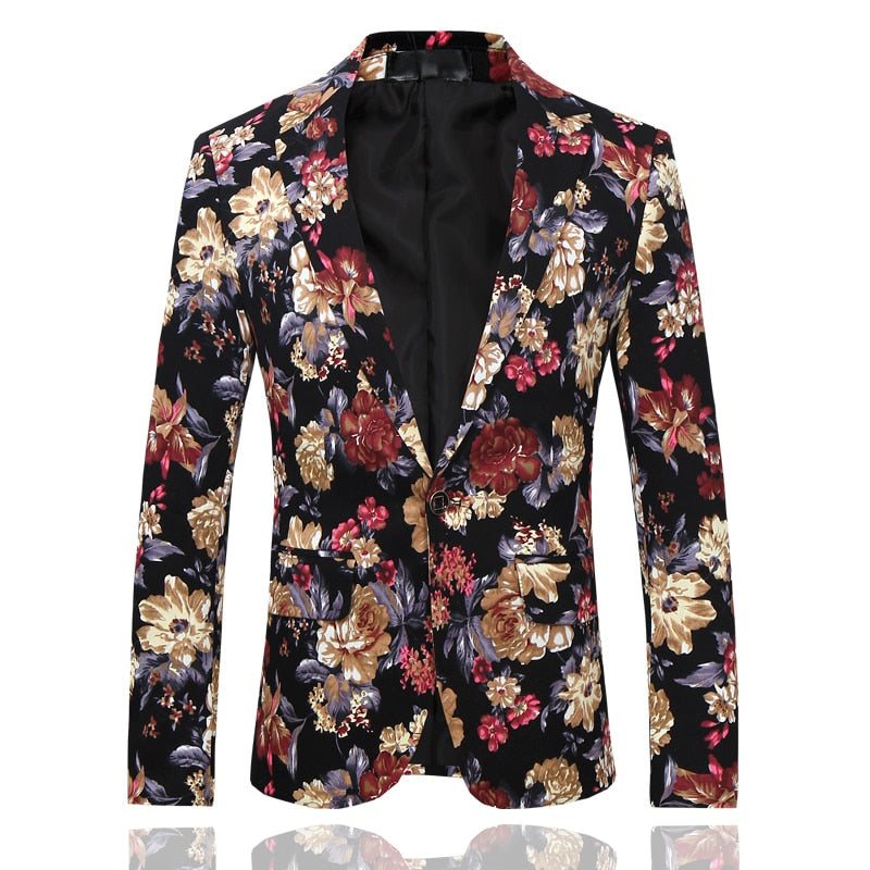 Herredresser Floral Chic Single Breasted Jakkebuksedresser - Eksotisk