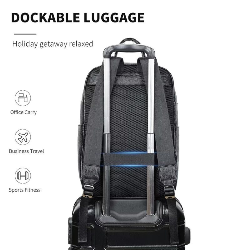 Herreryggsekker Kuskinn Business Travel Tech Backpack - Svart