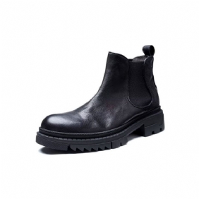 Herrestøvler Cow Leather Slip On Ankel Boots