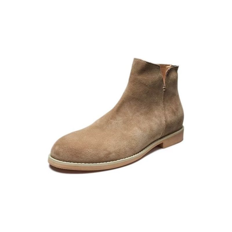 Herrestøvler Elegant Kuskinn Slip On Ankel Booties