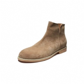 Herrestøvler Elegant Kuskinn Slip On Ankel Booties