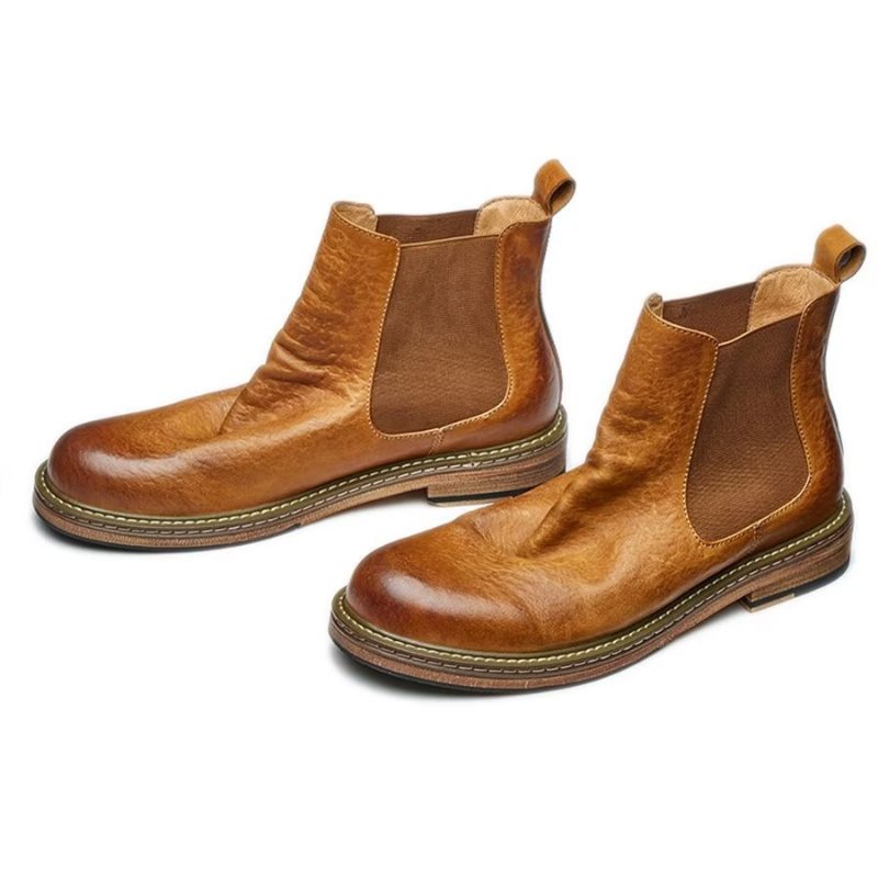 Herrestøvler Elegante Equine Slip On Ankel Booties - Kaffe