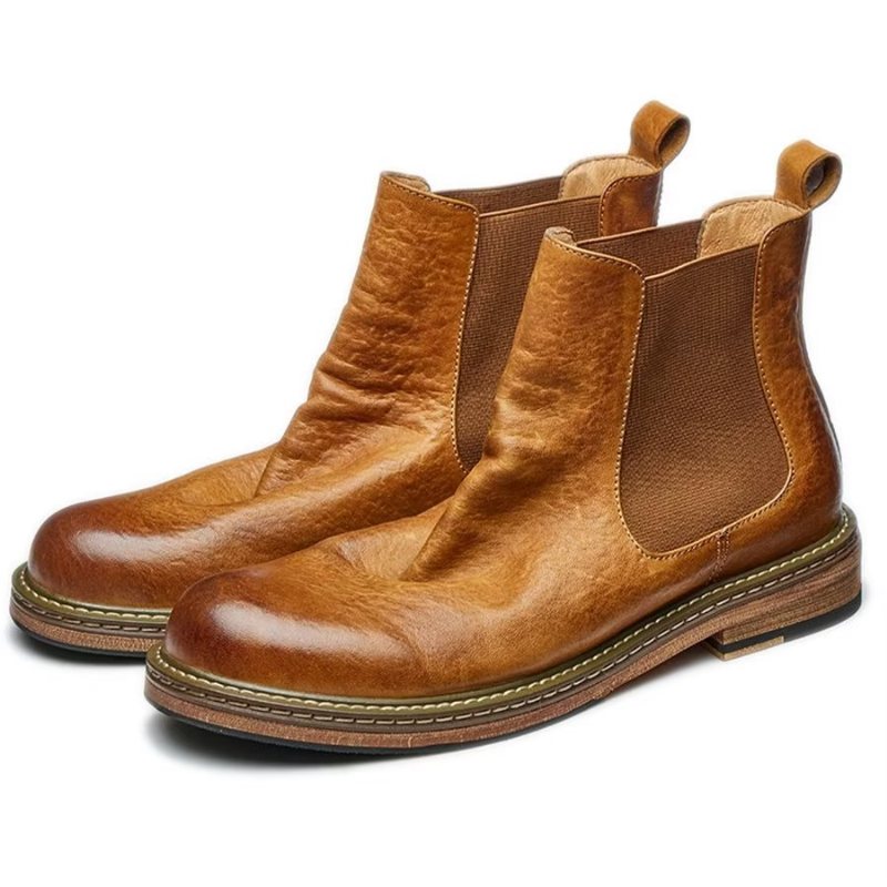 Herrestøvler Elegante Equine Slip On Ankel Booties - Kaffe