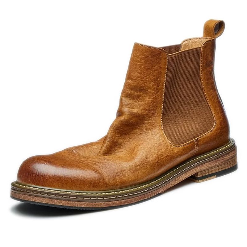 Herrestøvler Elegante Equine Slip On Ankel Booties - Kaffe