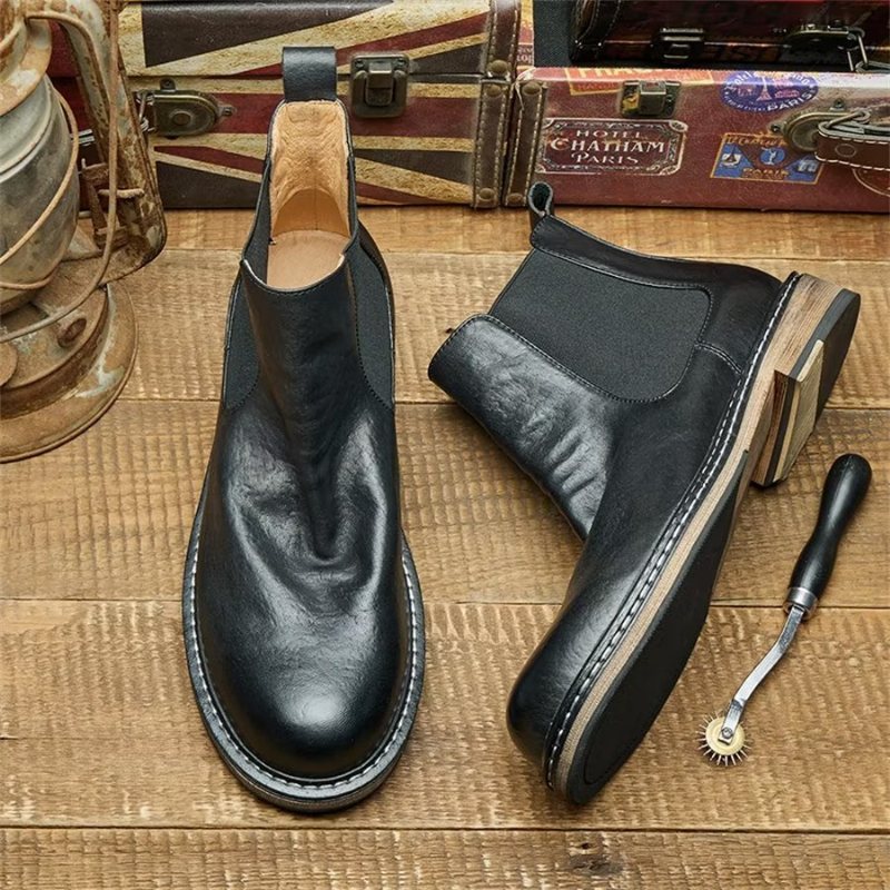 Herrestøvler Elegante Equine Slip On Ankel Booties - Svart