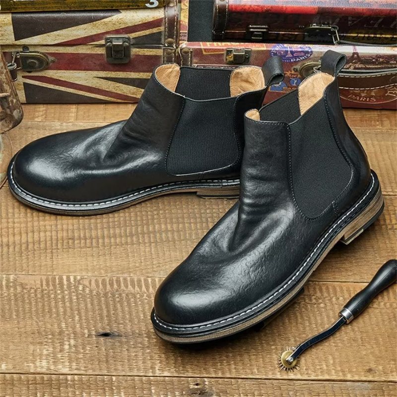 Herrestøvler Elegante Equine Slip On Ankel Booties - Svart