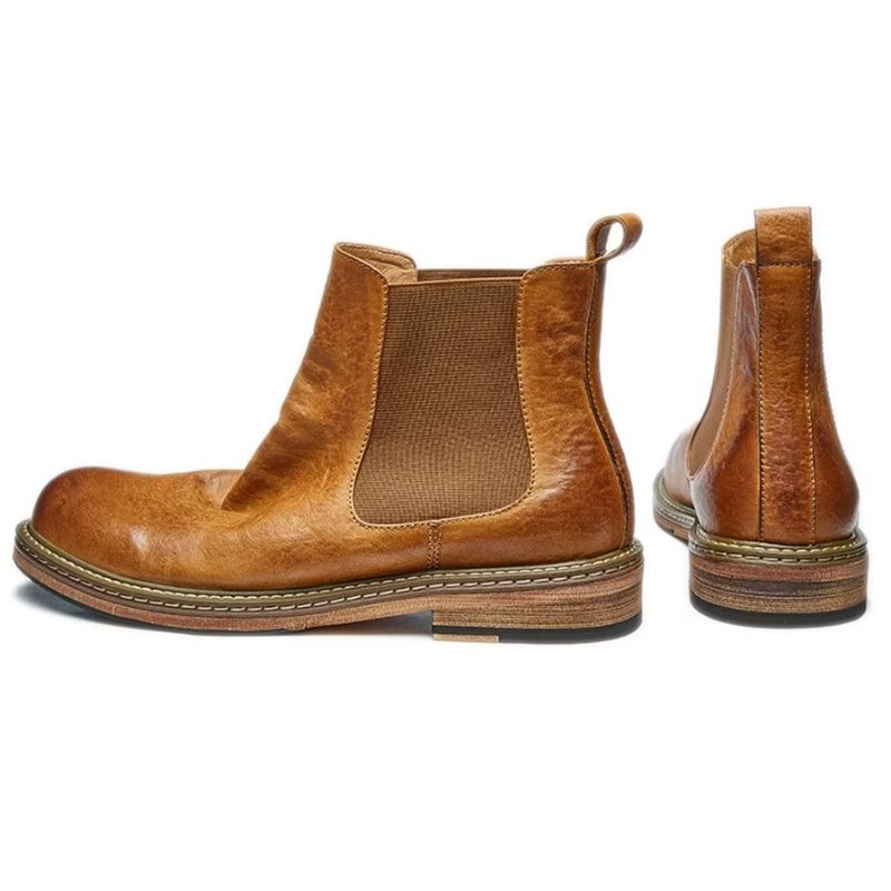 Herrestøvler Elegante Equine Slip On Ankel Booties - Kaffe