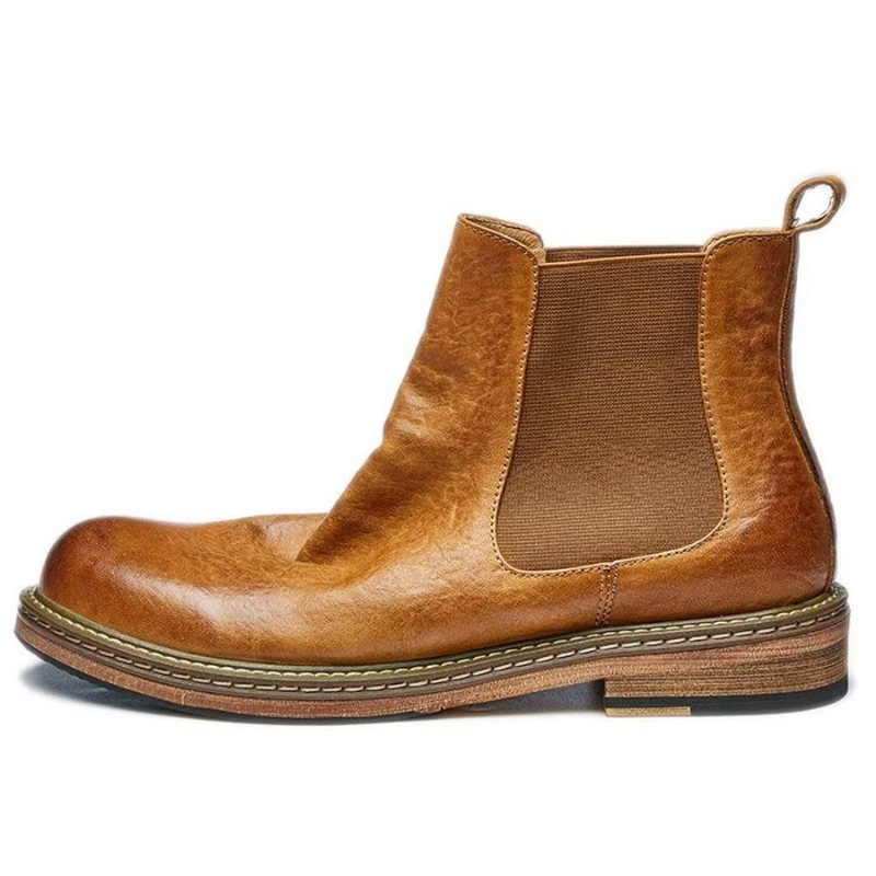 Herrestøvler Elegante Equine Slip On Ankel Booties - Kaffe