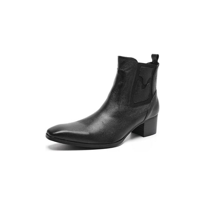 Herrestøvler Exotic Serpent Leather Zipper Dress Boots