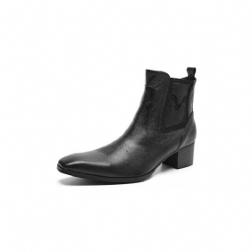 Herrestøvler Exotic Serpent Leather Zipper Dress Boots