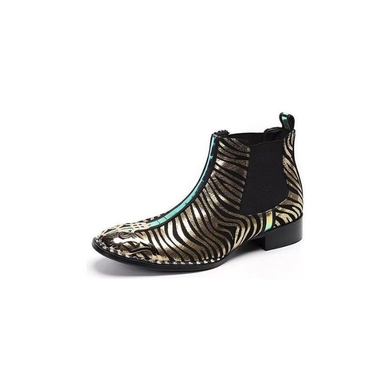 Herrestøvler Exotic Serpent Skin Leather Dress Boots