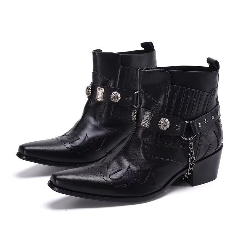 Herrestøvler Exotic Statement Dress Boots - Svart