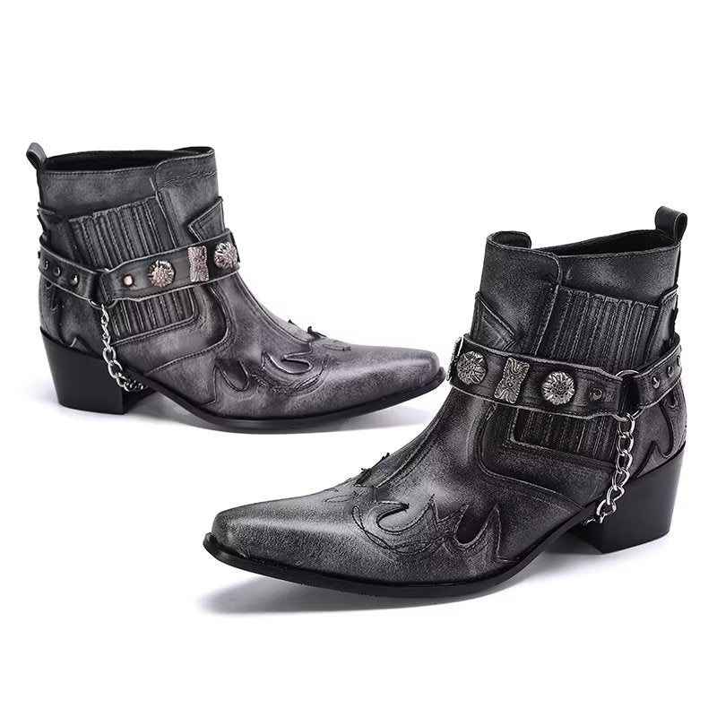 Herrestøvler Exotic Statement Dress Boots - Grå