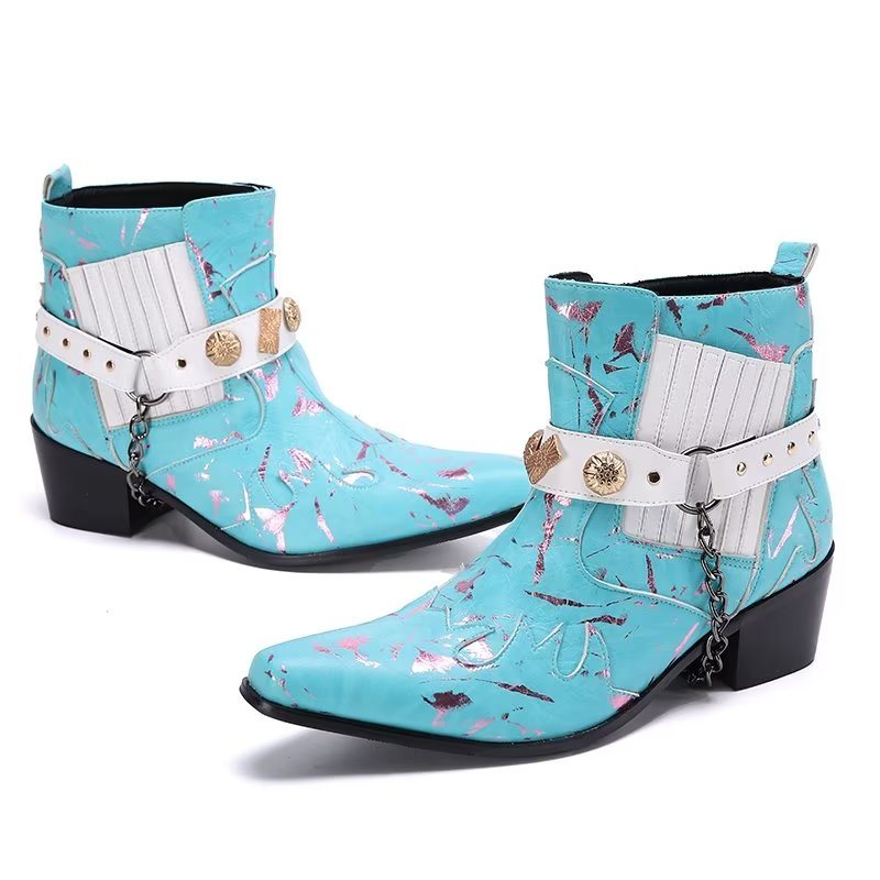 Herrestøvler Exotic Statement Dress Boots - Blå