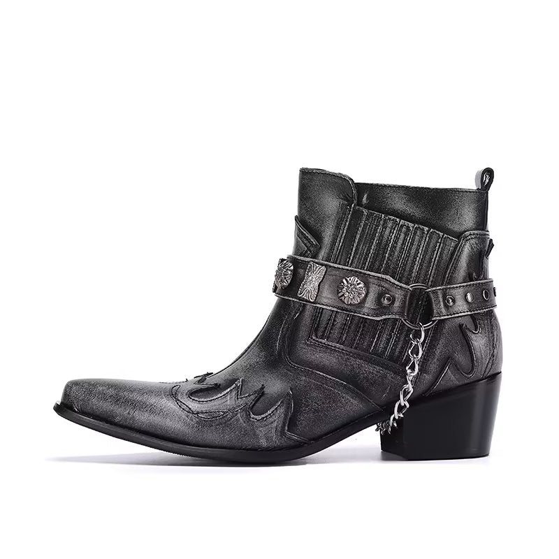 Herrestøvler Exotic Statement Dress Boots - Grå