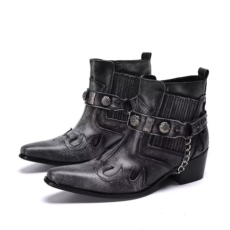 Herrestøvler Exotic Statement Dress Boots - Grå