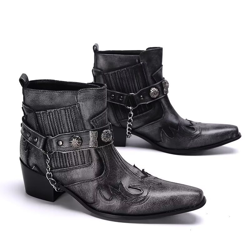 Herrestøvler Exotic Statement Dress Boots - Grå