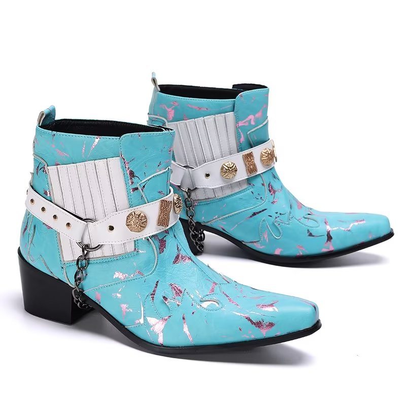 Herrestøvler Exotic Statement Dress Boots - Blå