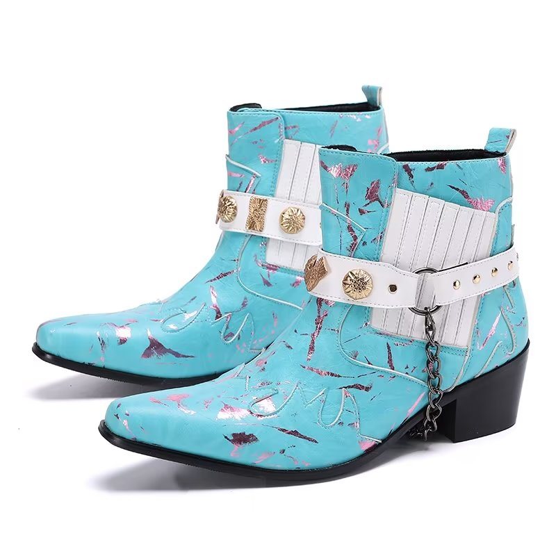 Herrestøvler Exotic Statement Dress Boots - Blå