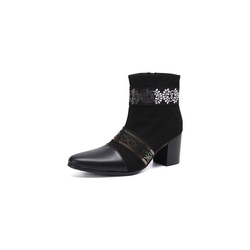 Herrestøvler Exotic Texture Dress Boots - Svart