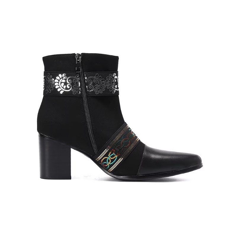 Herrestøvler Exotic Texture Dress Boots - Svart