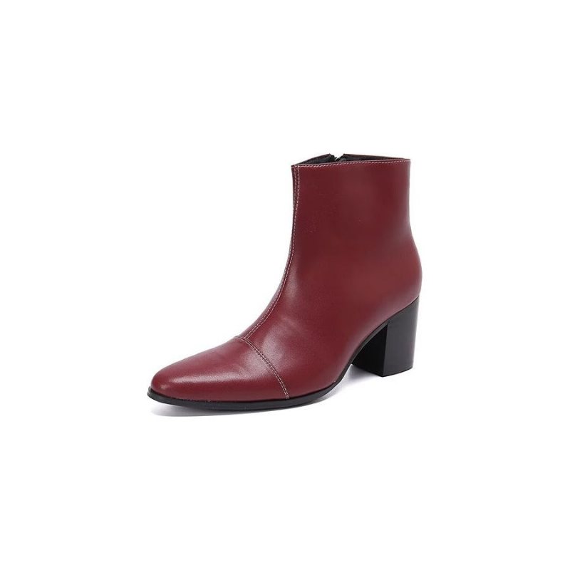 Herrestøvler Exotic Texture Dress Boots - Burgunder