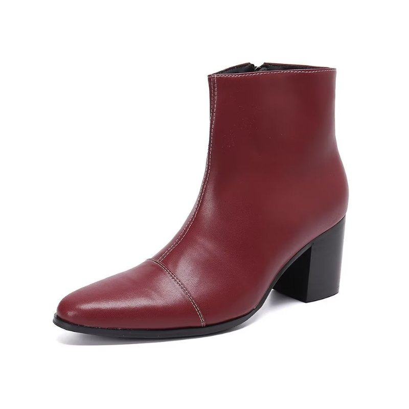 Herrestøvler Exotic Texture Dress Boots - Burgunder