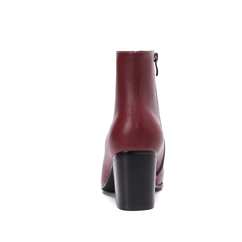 Herrestøvler Exotic Texture Dress Boots - Burgunder