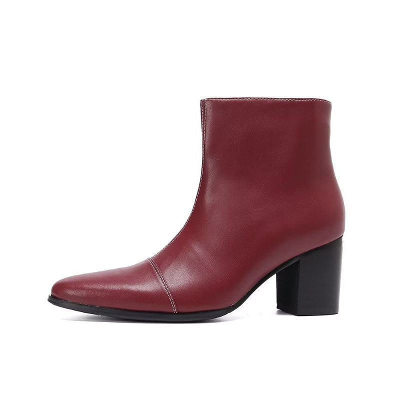 Herrestøvler Exotic Texture Dress Boots - Burgunder