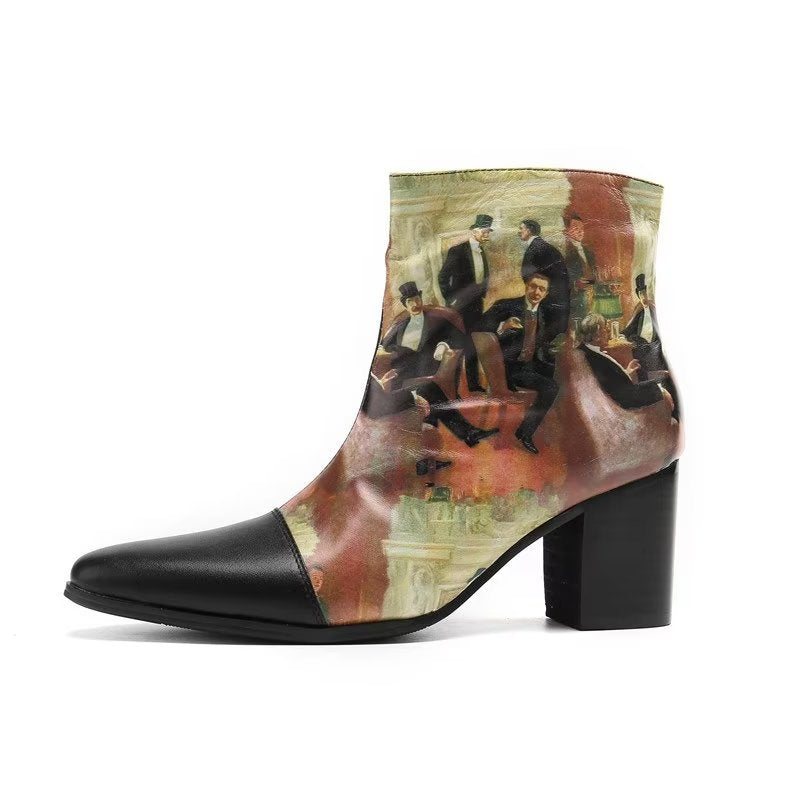 Herrestøvler Exotic Texture Elegant Dress Boots - Eksotisk