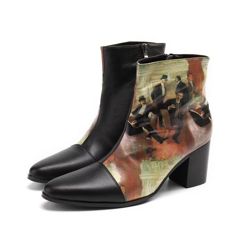 Herrestøvler Exotic Texture Elegant Dress Boots - Eksotisk