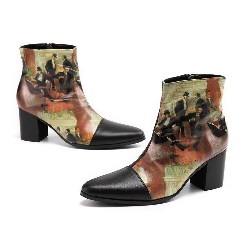 Herrestøvler Exotic Texture Elegant Dress Boots - Eksotisk