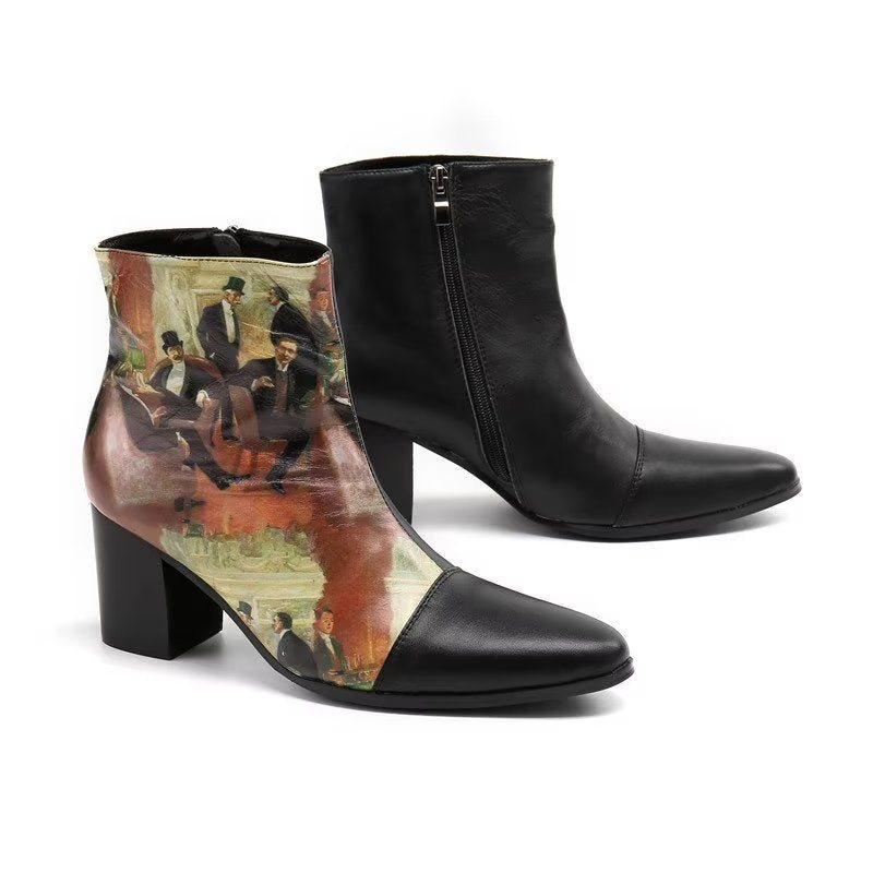 Herrestøvler Exotic Texture Elegant Dress Boots - Eksotisk