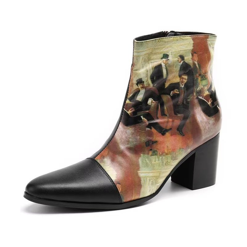 Herrestøvler Exotic Texture Elegant Dress Boots - Eksotisk