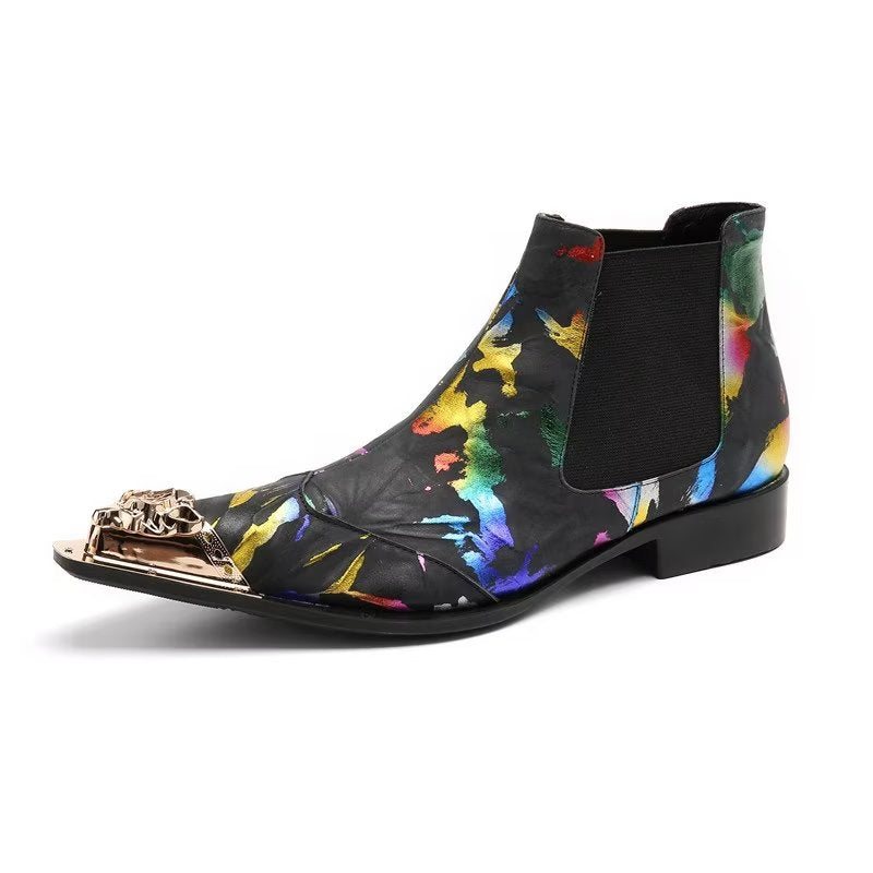 Herrestøvler Exotic Texture Slip-on Chelsea Boots - Eksotisk