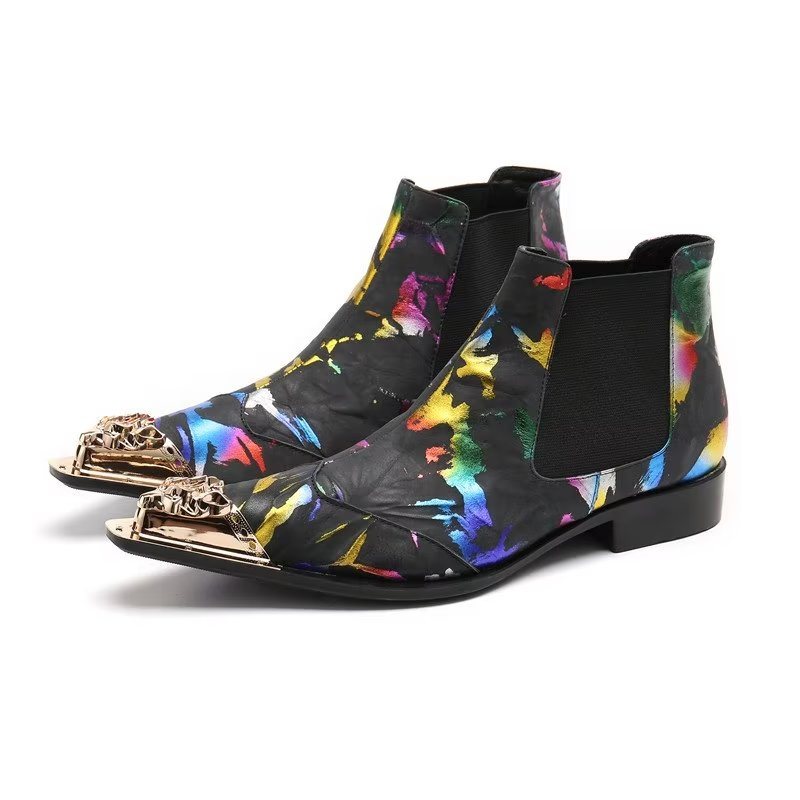 Herrestøvler Exotic Texture Slip-on Chelsea Boots - Eksotisk