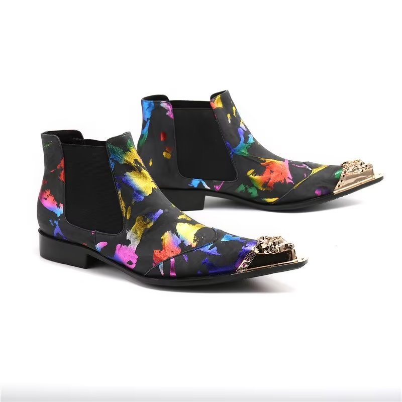 Herrestøvler Exotic Texture Slip-on Chelsea Boots - Eksotisk